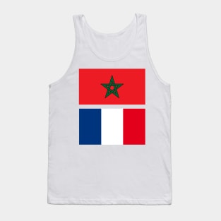Morocco and France Flag Tank Top